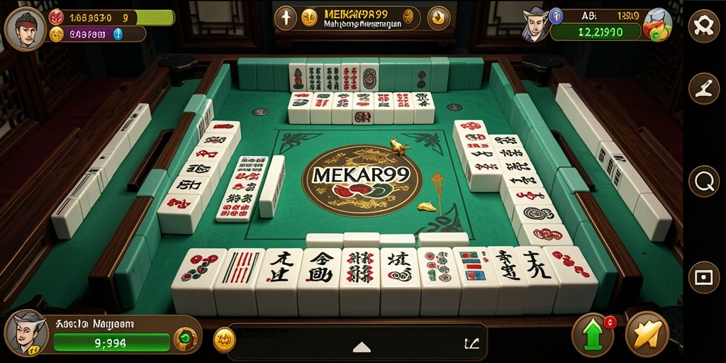 Tampilan permainan Mahjong yang menarik dan interaktif di MEKAR99.