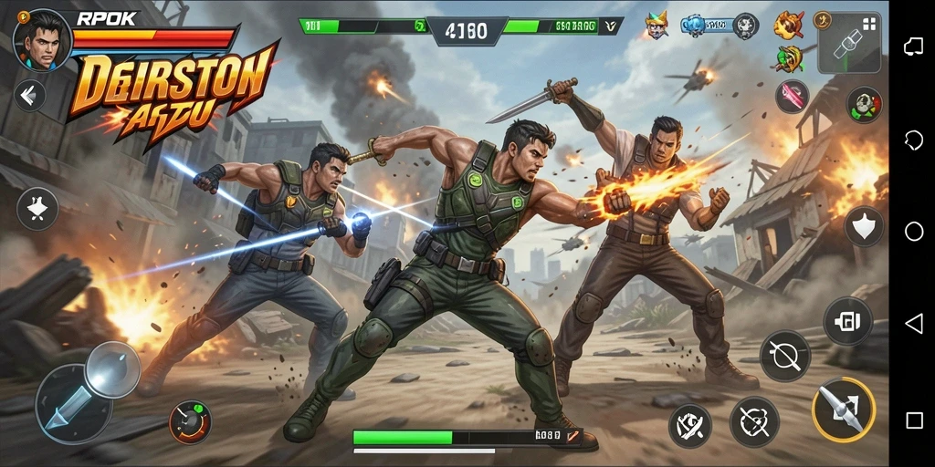Screenshot RPOK yang menunjukkan pertarungan epik dan aksi mendebarkan gameplay.